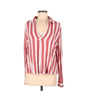Free Press striped button up blouse. S